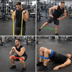 Workout resistance bands set for muscles toning and flexibility