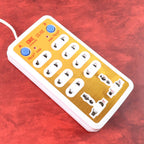 Detail shot of the universal sockets on the extension board, highlighting compatibility.