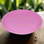 Set of six polypropylene mini round plates with a classic design.
