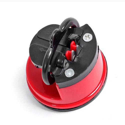 Kitchen knife sharpening tool with multi-color design.