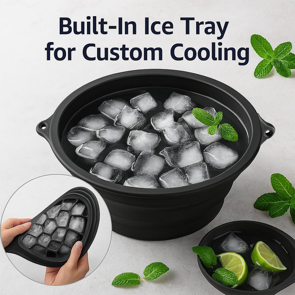 Compact portable ice facial care bowl ideal for skin puffiness relief