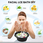 Foldable silicone ice facial bowl with built-in tray for skincare