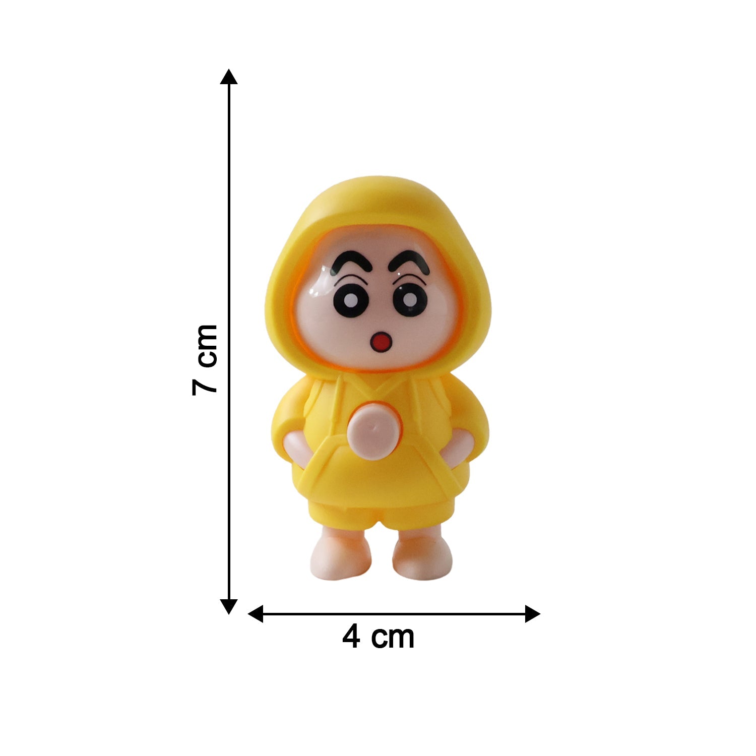 Size illustration of face-changing doll keychain