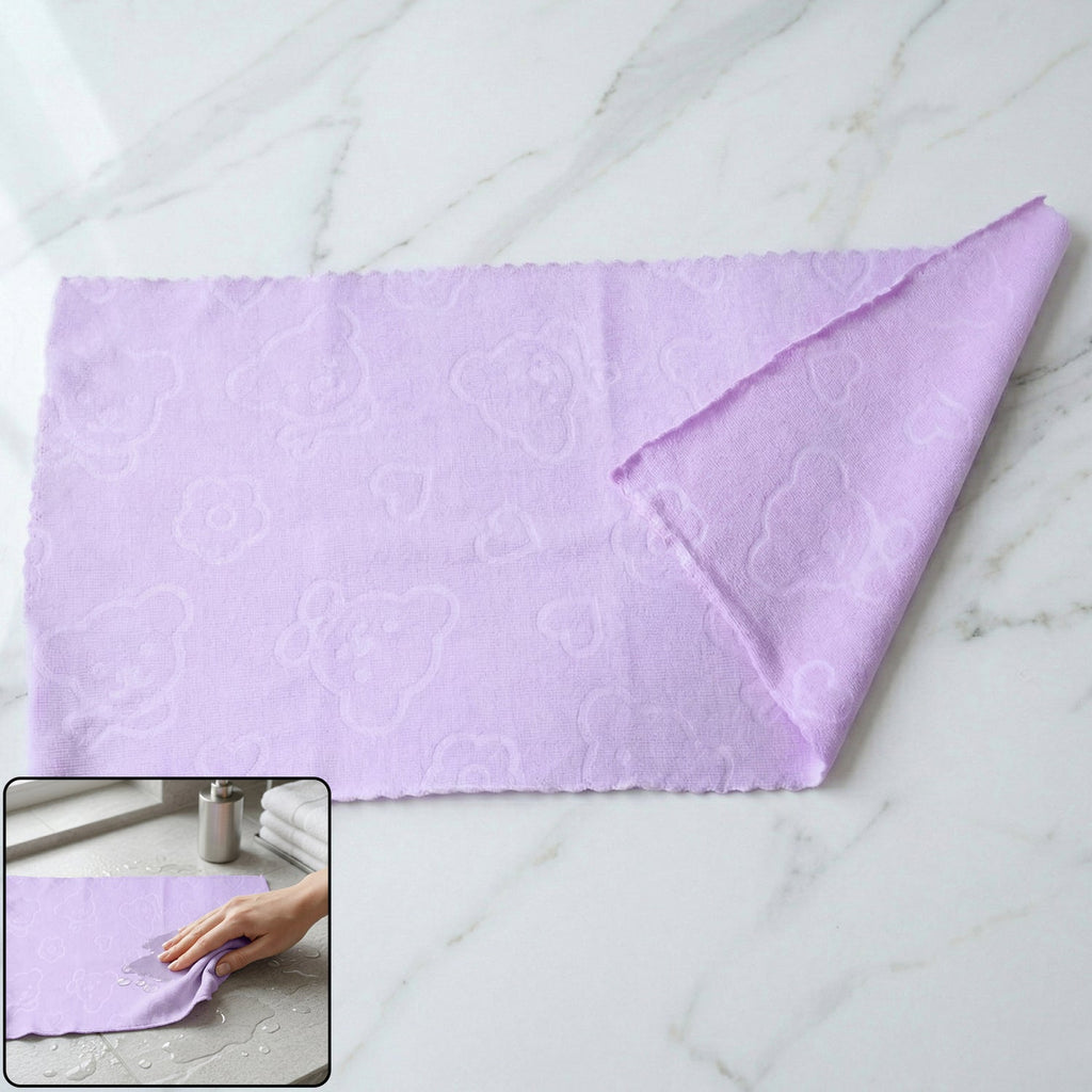 Folded multipurpose microfiber cleaning cloth for versatile use