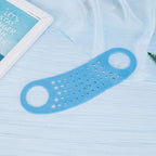 Close-up view of adjustable features on reusable face mask ear saver strap