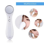 Close-up of facial massager on skin