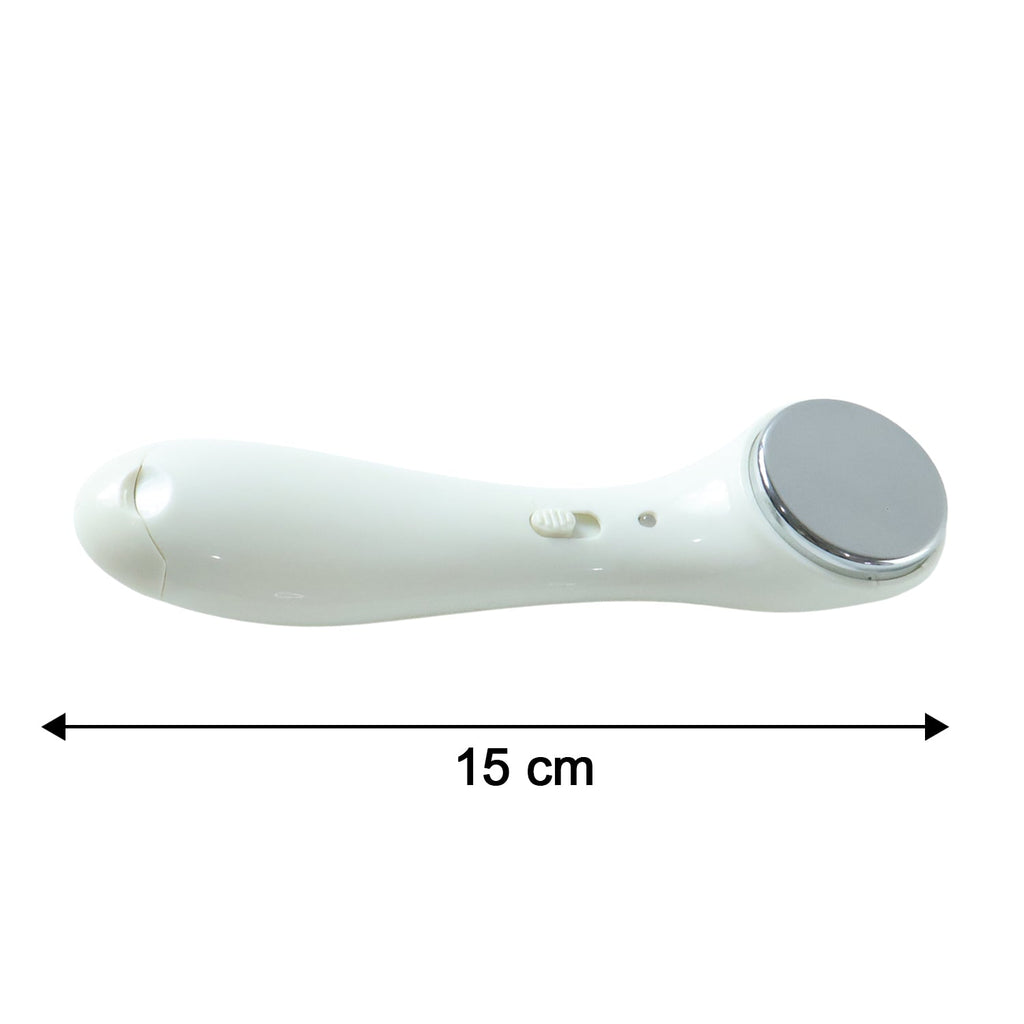 Size comparison of facial massager device