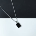 Premium men's pendant chain displaying strong stainless-steel box chain links