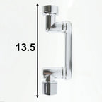 Adjustable faucet nozzle extender with 360-degree rotation