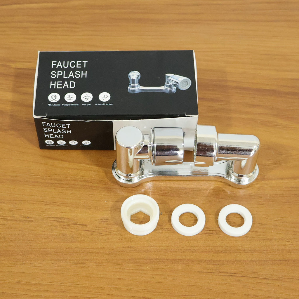 Kitchen tap splash control head for efficient cleaning