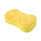 Car washing sponge showing microfibers and sponge underside