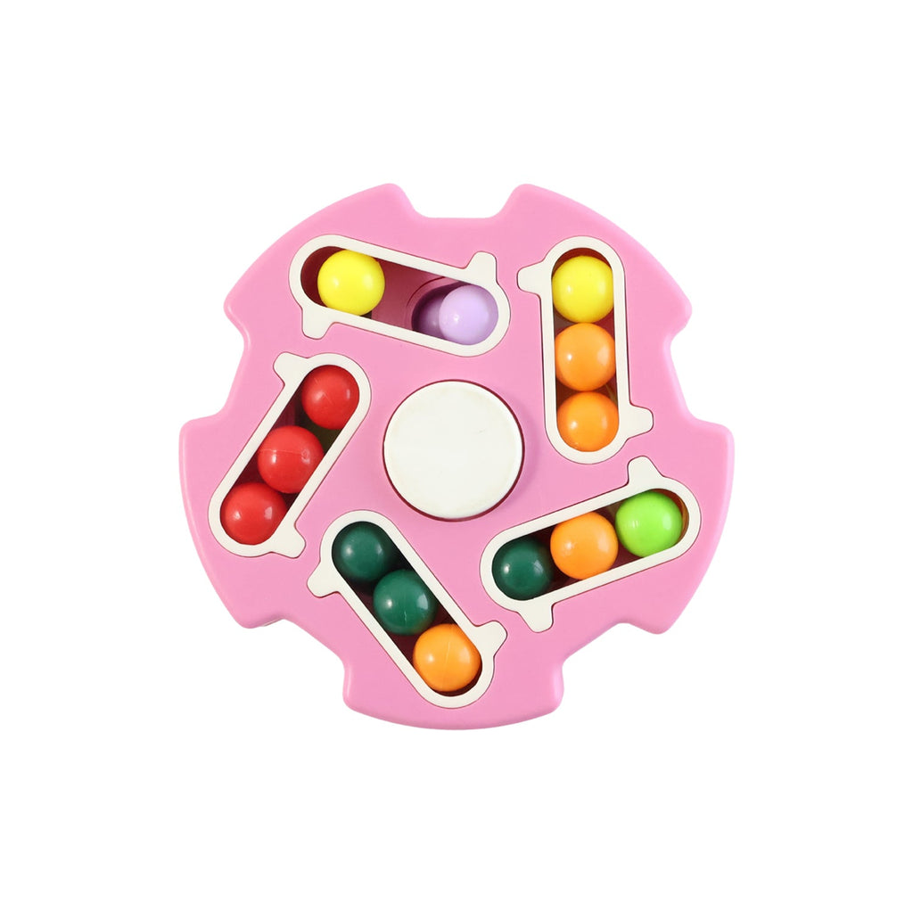 Sliding bead tracks on the Fidget Magic Cube Spinner Toy promoting logical thinking and coordination.