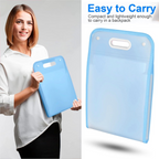Side view showing the expanding capacity of the document folder