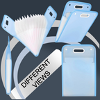 Open view of document organizer folder with 13 internal pockets