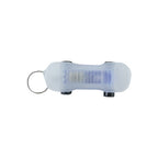 Mini skateboard shape LED keychain attached to keys