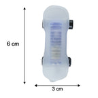 Size comparison of LED keychain
