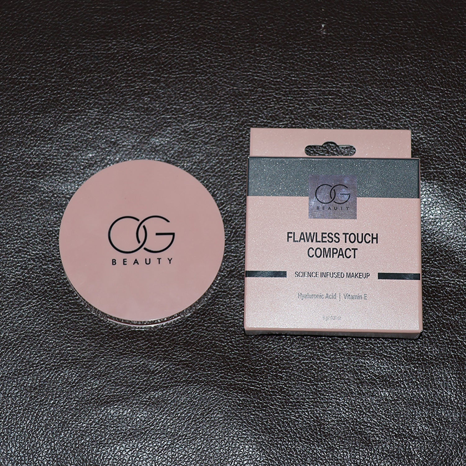 OG Beauty Java Compact Powder showing powder surface texture