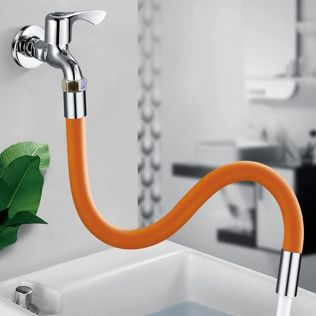 Kitchen faucet extension pipe in use