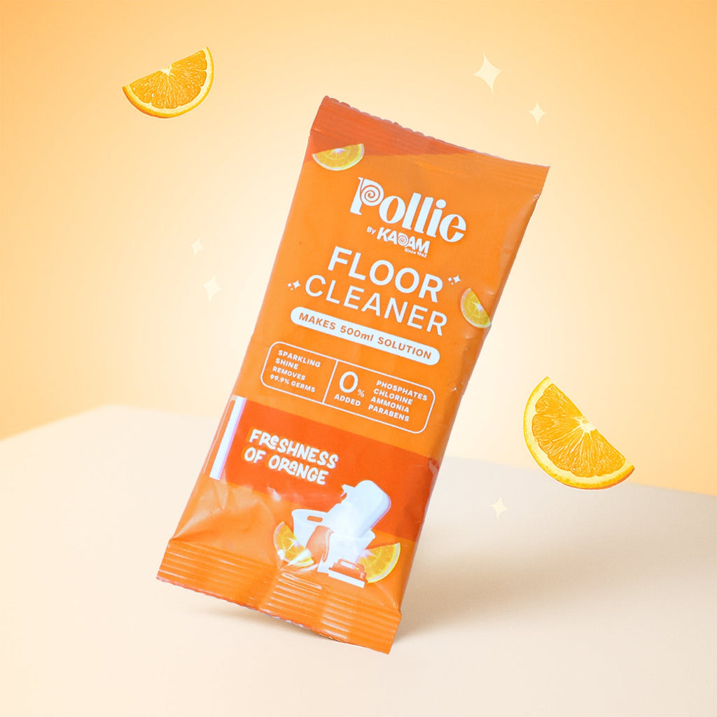 Ready-to-use diluted orange scented floor cleaner solution for mopping