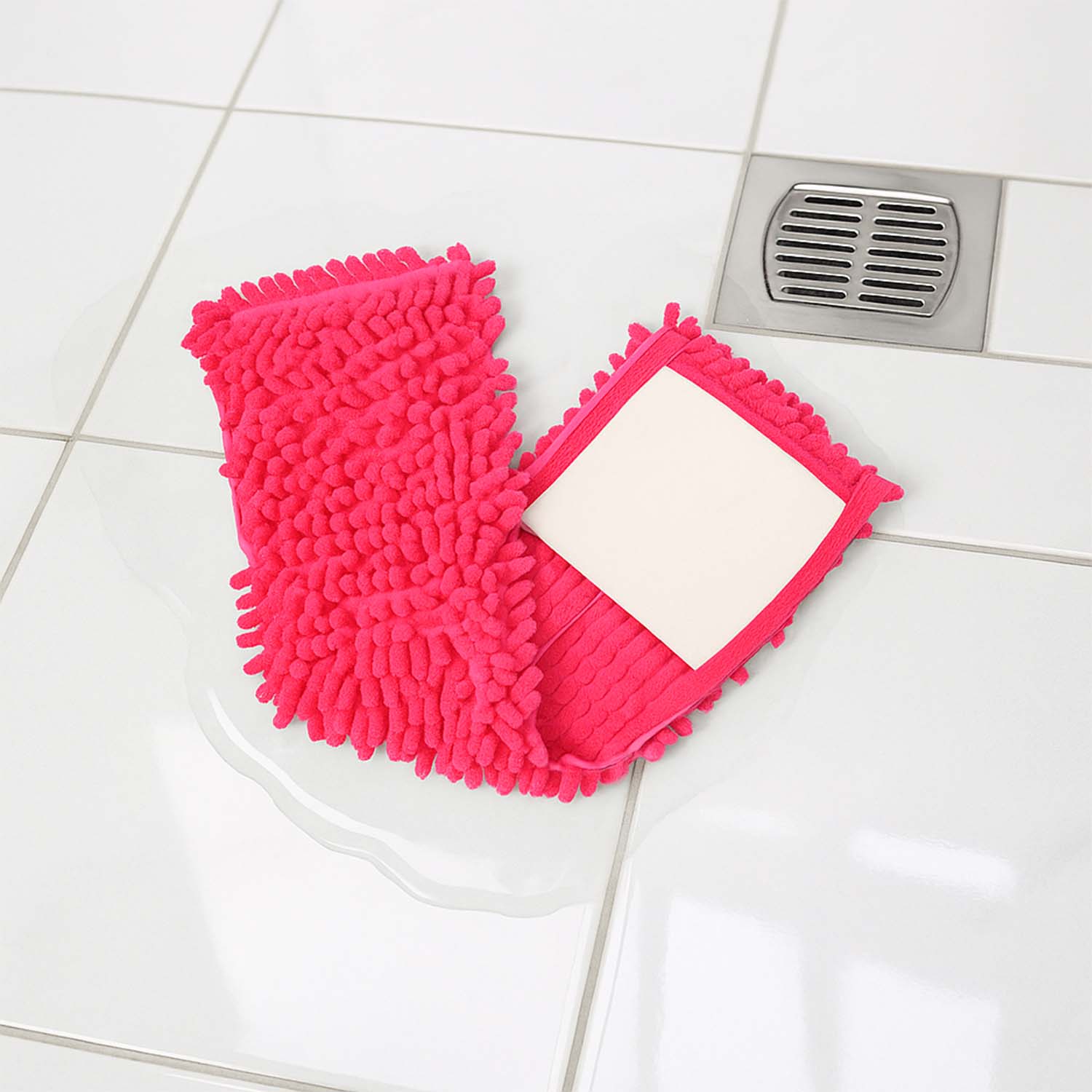 Mop refill pad ready to attach on mop frame for home floor cleaning