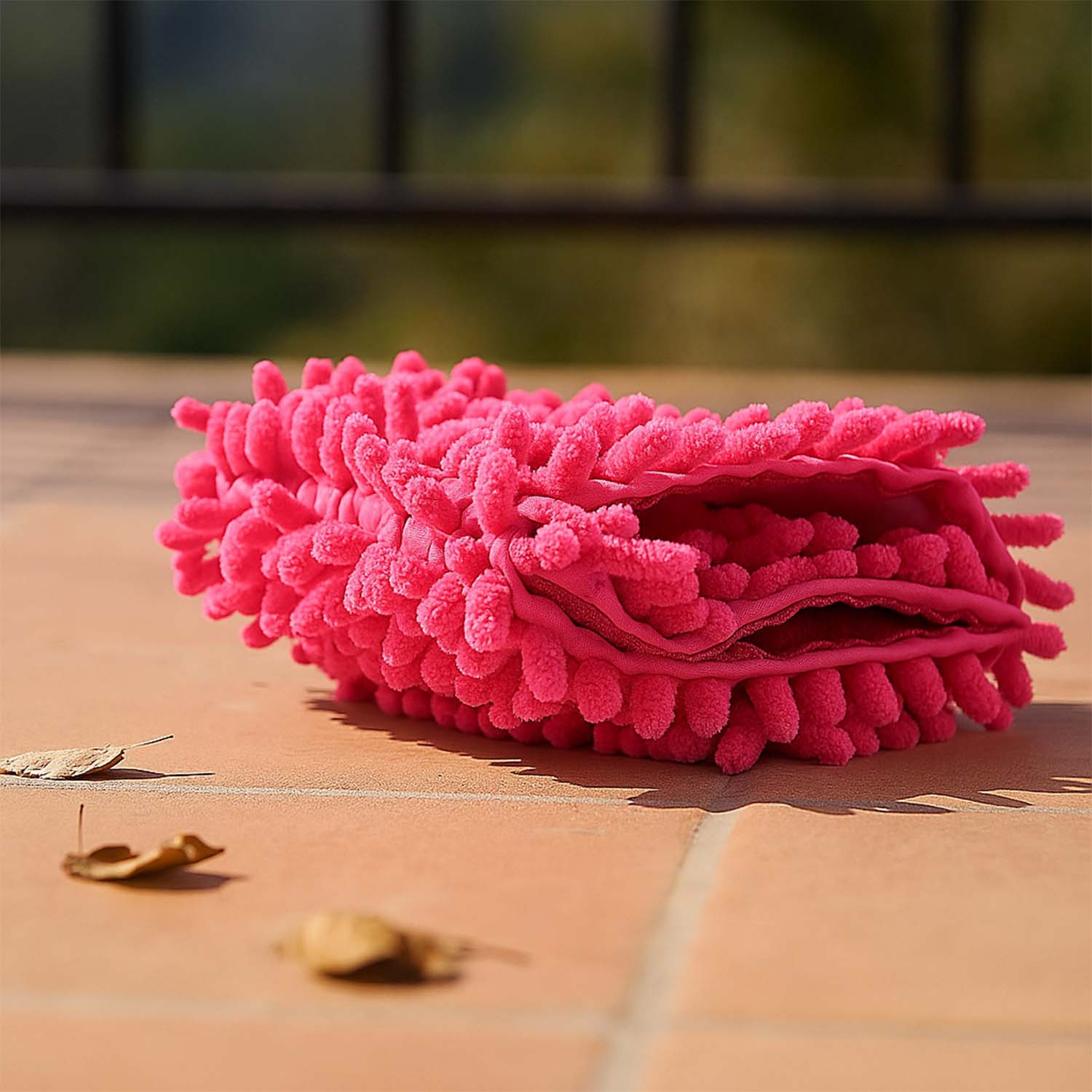 Microfiber mop refill pad with soft chenille fibers for efficient floor cleaning