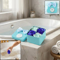 Decorative rose-shaped bath soap set in gift box