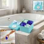 Decorative rose-shaped bath soap set in gift box