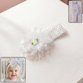 Beautiful floral baby headband for girls, soft elastic for comfortable fit