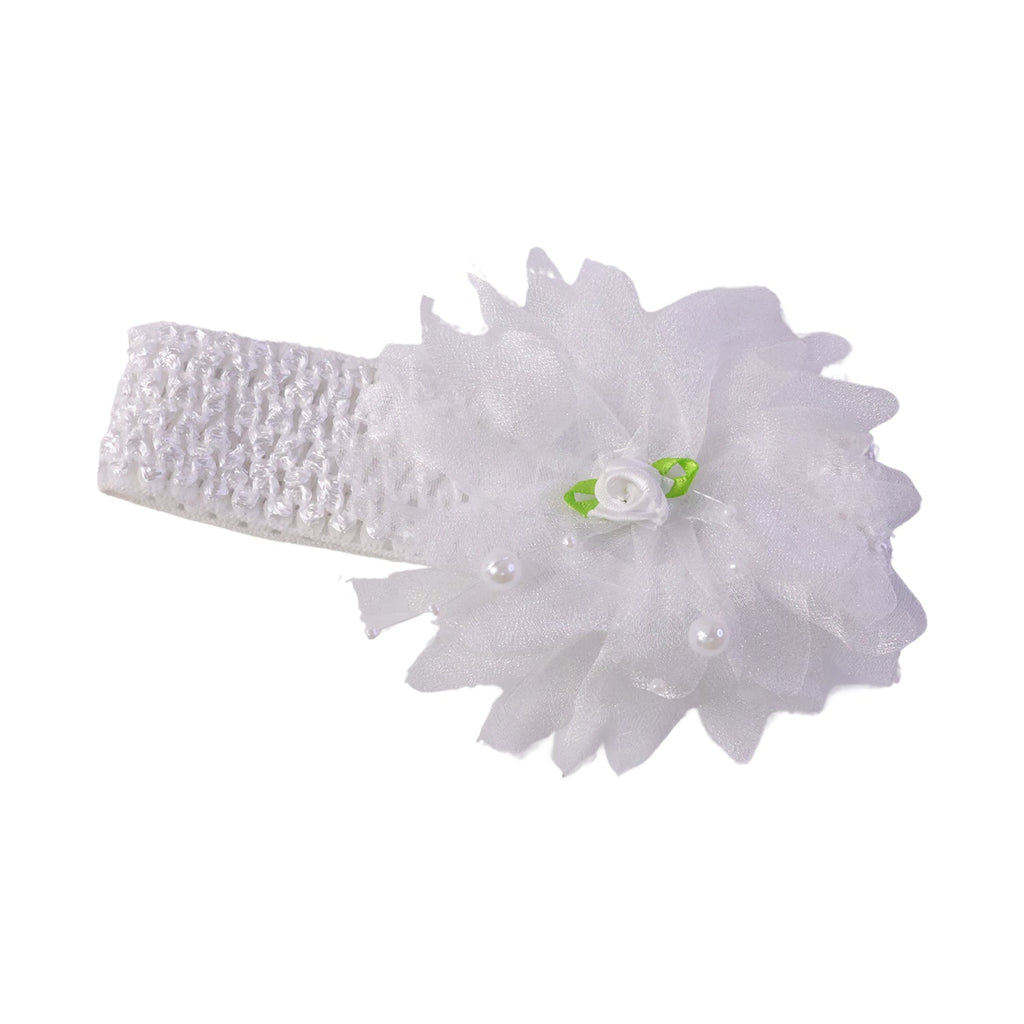 Baby girl floral accessory, stretchable elastic headband for special occasions