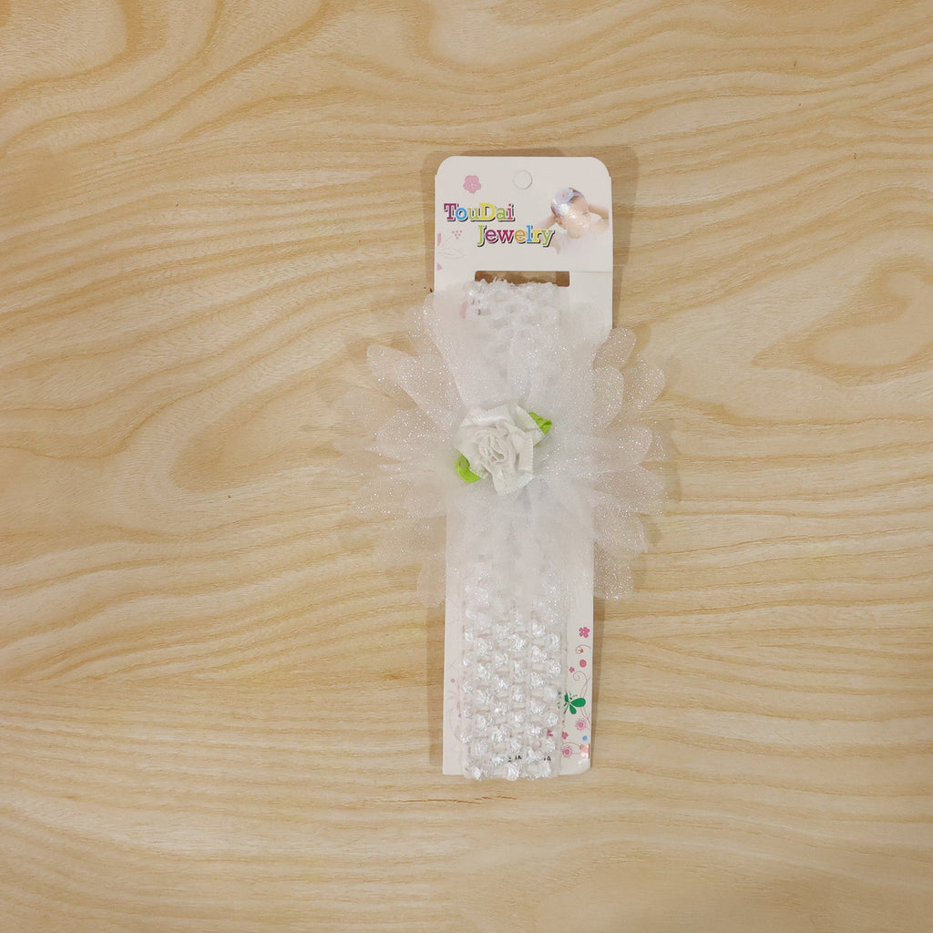 Cute baby girl accessory - floral elastic headband for style and comfort
