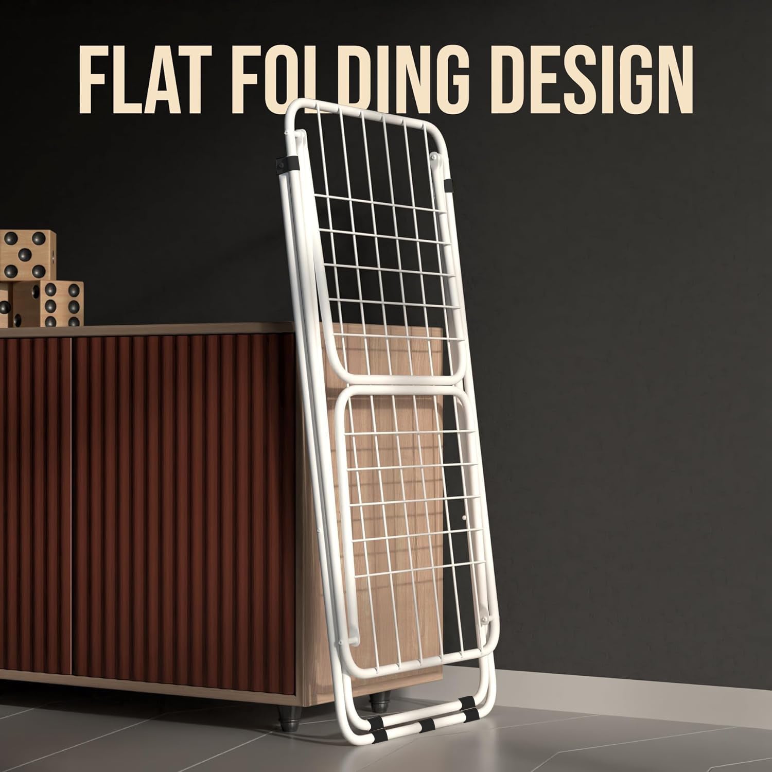 Lightweight butterfly style clothes drying rack for home laundry