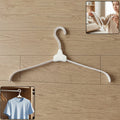 Foldable plastic clothes hanger, space-saving travel closet essential