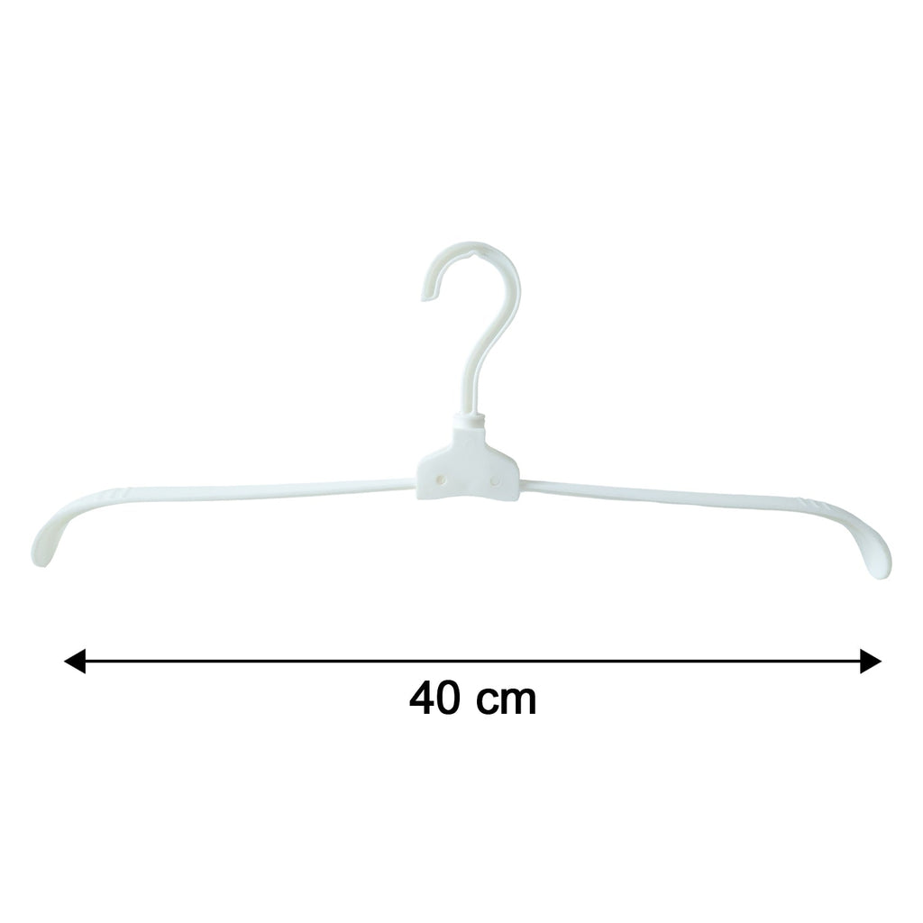 Collapsible plastic clothes hanger size reference for fit and capacity
