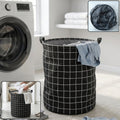 Foldable laundry basket with handles in modern home decor