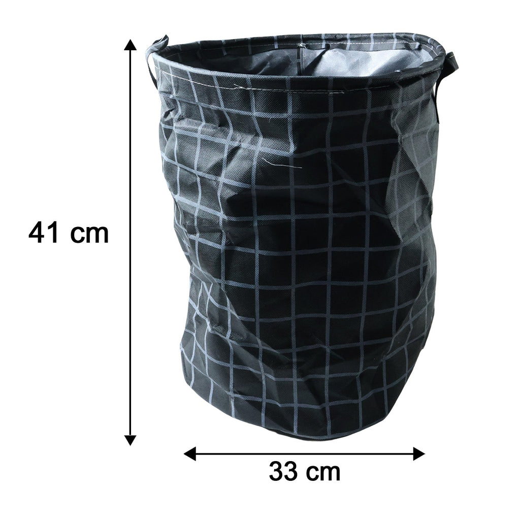 Size illustration of foldable laundry basket features