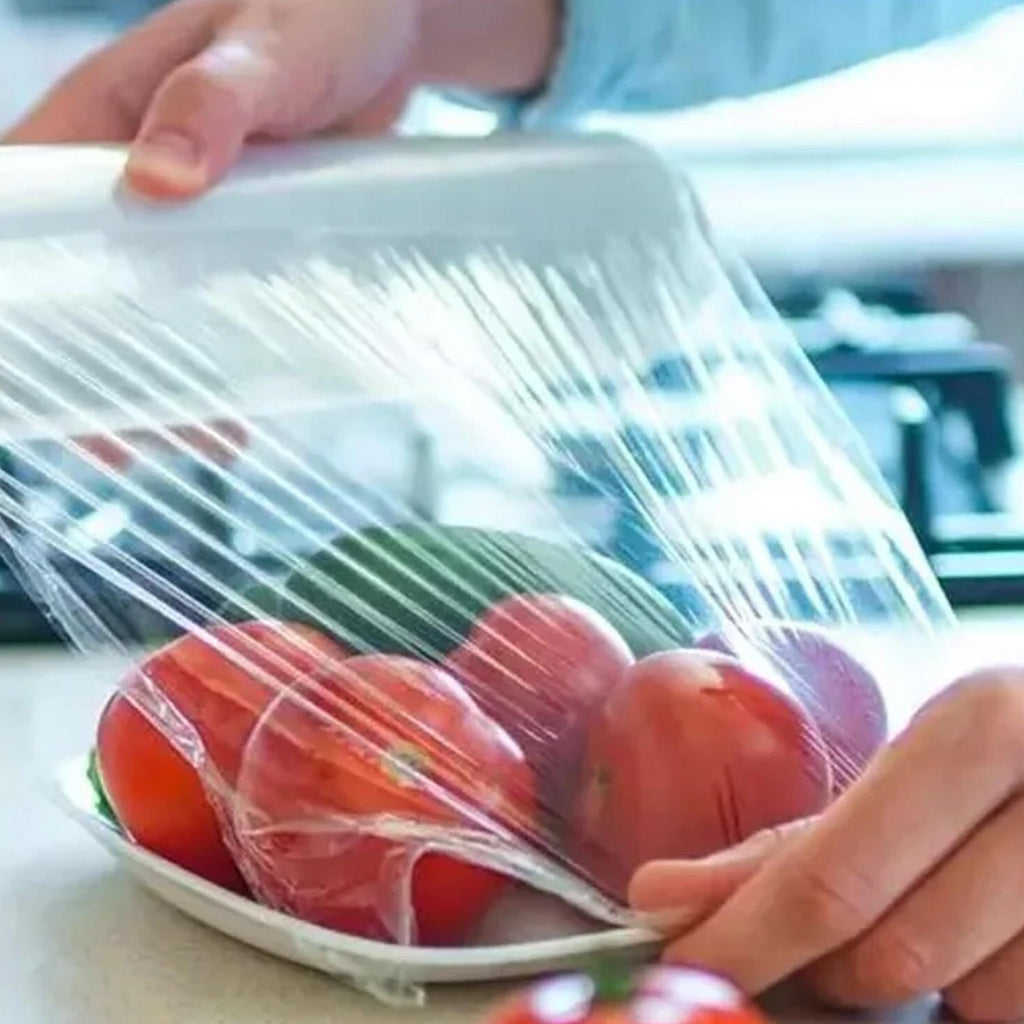 Food safe plastic cling film roll for kitchen use