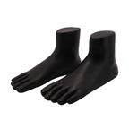 Full view of a pair of foot mannequin display stands ideal for jewellery showcases