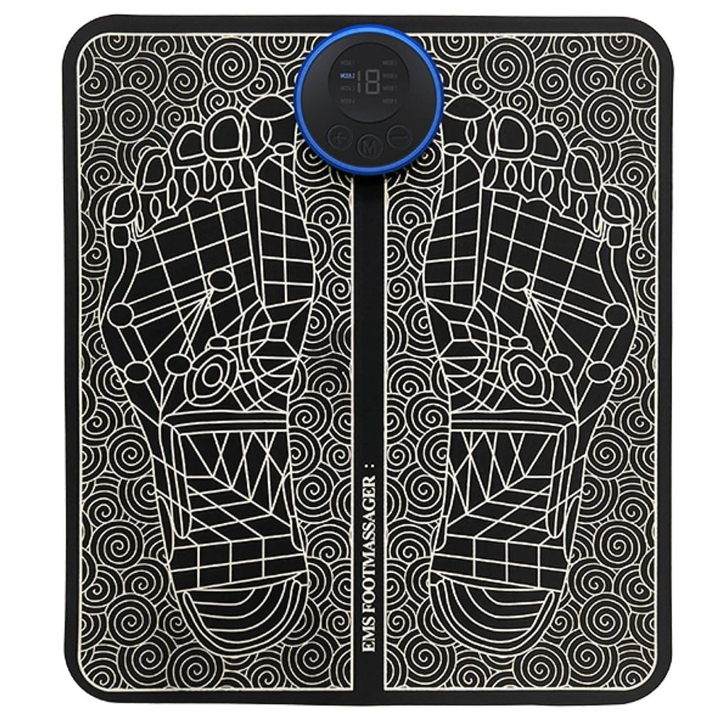 Foot EMS Pulse Massage Pad showing printed electrodes for comfort