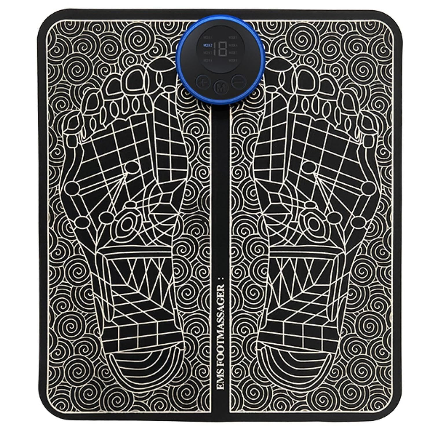 Foot EMS Pulse Massage Pad showing printed electrodes for comfort