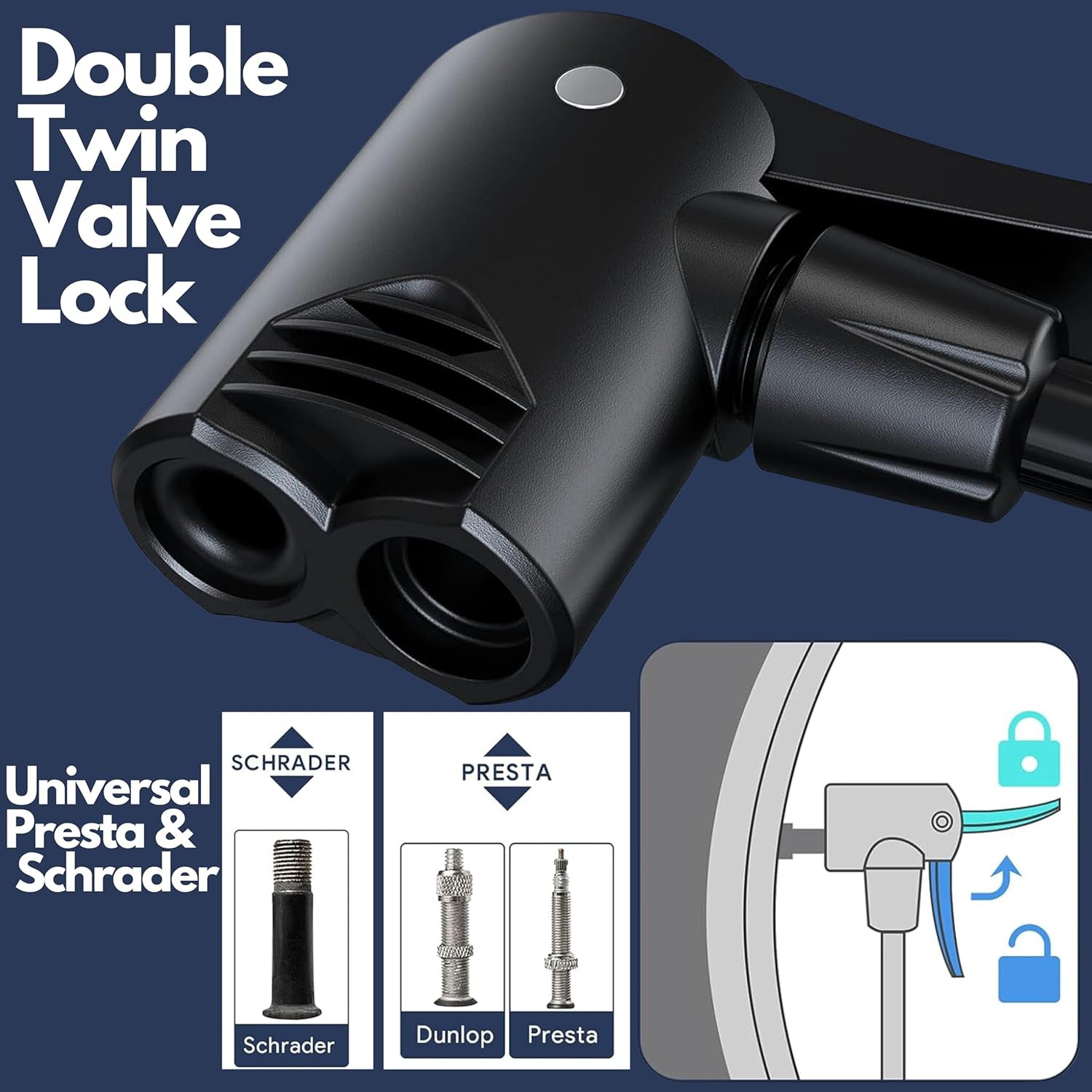 Compact foot air pump designed for easy travel and storage in vehicles.