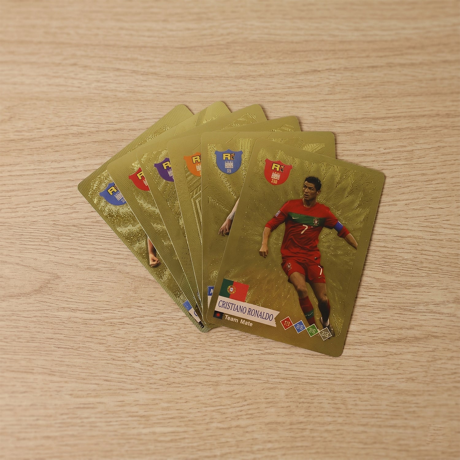 Trading cards for kids game with football players