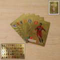 High-quality football trading cards with gold finish