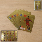 High-quality football trading cards with gold finish