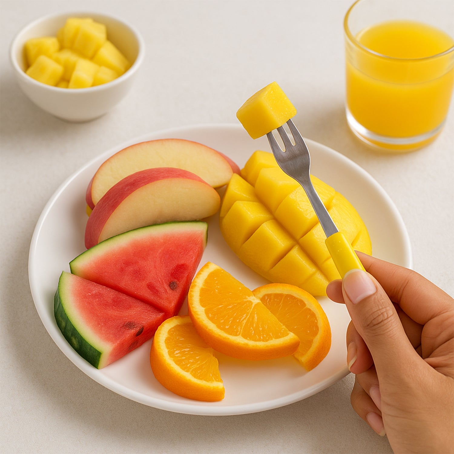 Stainless steel big fork featuring ergonomic handle for comfort