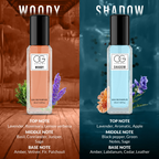 Focus on 'Smokey' scent bottle from OG Beauty luxury perfume set