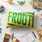 Soft plush kids pillow shown from different angles