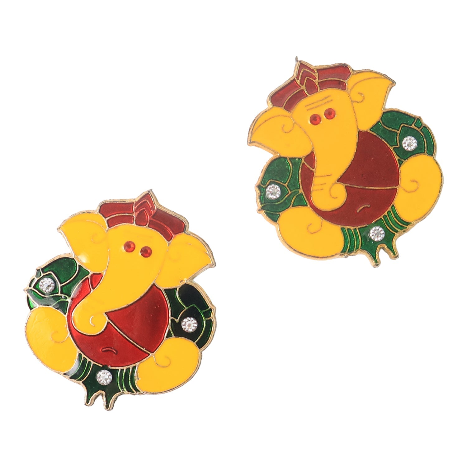 Two decorative Ganesh wall stickers displayed together for home decor