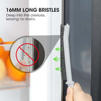 Corner and grout cleaning brush angled to reach narrow spaces easily