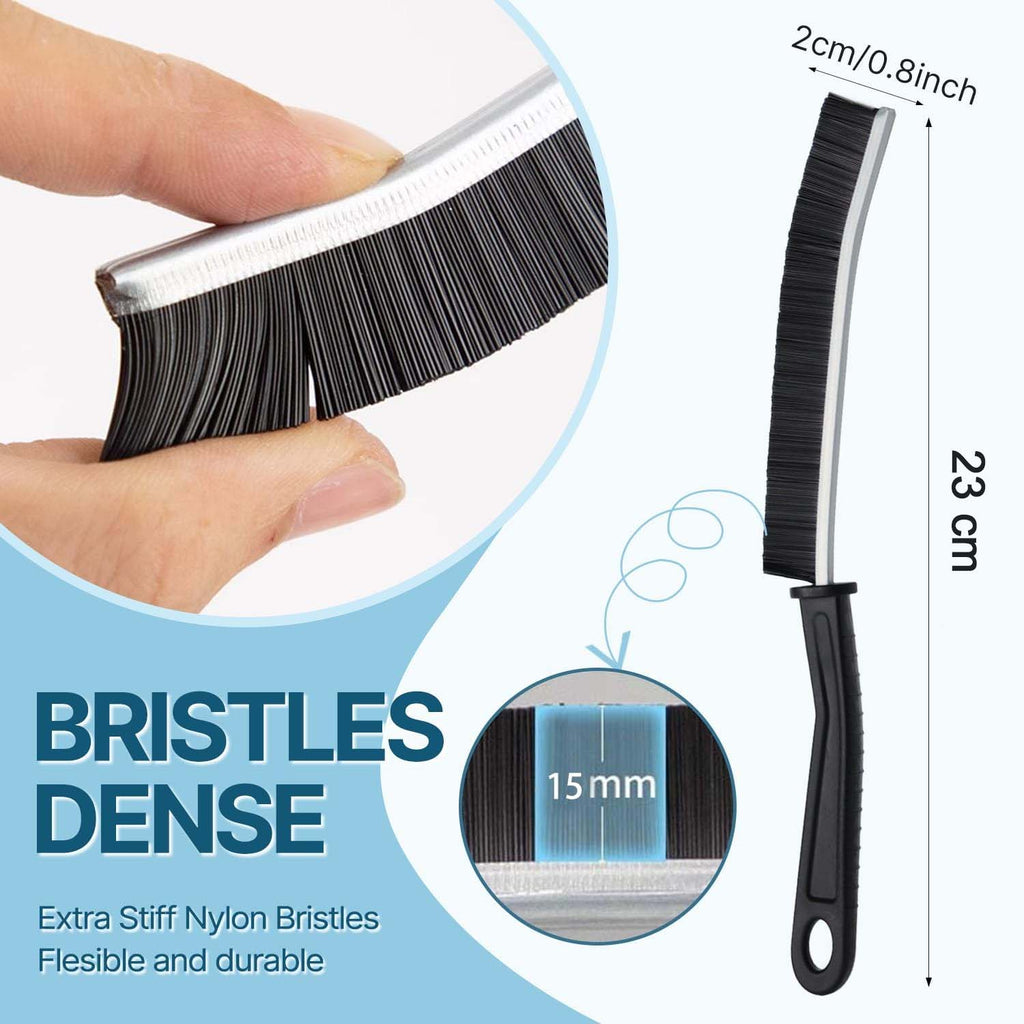 Compact angled head of the corner cleaning brush designed for tight gaps cleaning