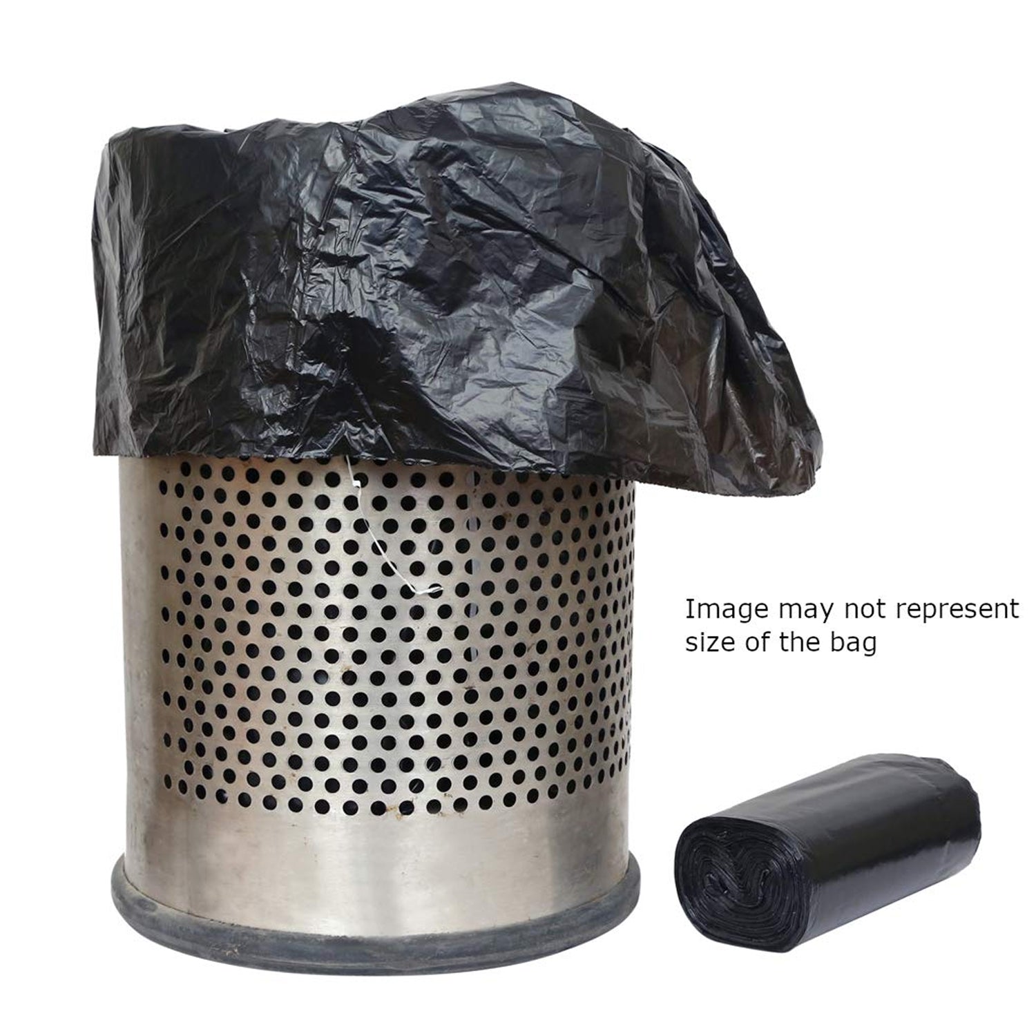 Strong waste collection bag, designed for secure and leak-free disposal.